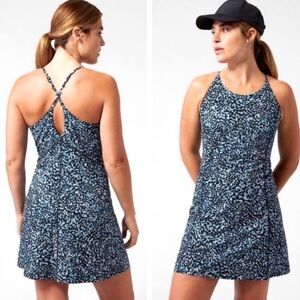 Athleta Infinity Clouded Leopard Dress M/P
